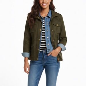 J. Crew Women’s Downtown Field Barn Jacket XS Green Utility Military Western